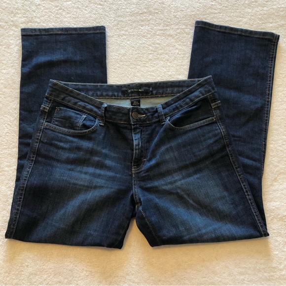 Calvin Klein Jeans Lean Boot Button Flap Rear Pockets Size 12 - (I0723B) - Picture 3 of 8